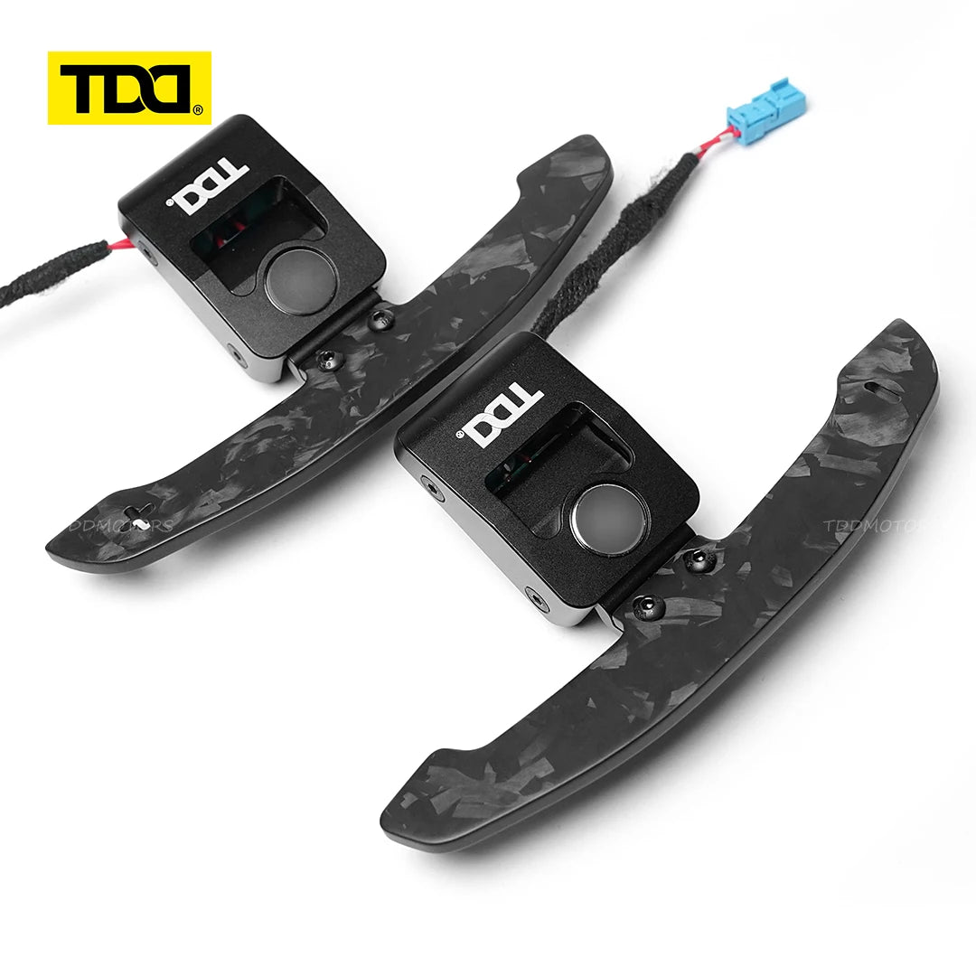 TDD 4MM Carbon Fiber Magnetic Paddle Shifter for BMW G20 G30 G06 G08 G87 G80 G82 F20 F30 I8 F90 M3 M5 M8 X3 X5 X6M MINI Supra