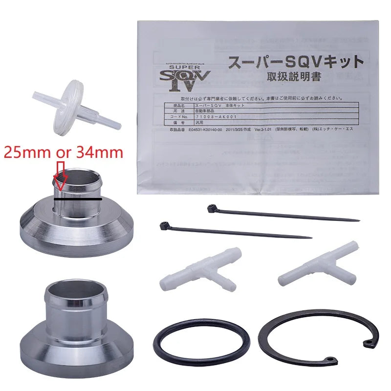 HKS Universal Blow Off Valve BOV Turbo Performance Parts Original Box SQV 4 Sequential Blow Dump Blow Off Adaptor
