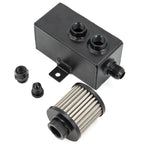 Universal Auto 1L Aluminum Oil Catch Can Tank Fuel Tank With Breather & Filter Drain