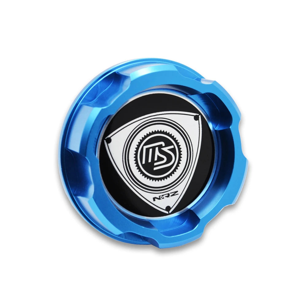 Billet Aluminum Engine Bay Cap Set | Oil Filler Cap & Radiator Cap Cover | Mazda RX-7, RX-8, MX-5 Miata, Protegé, 323 & More