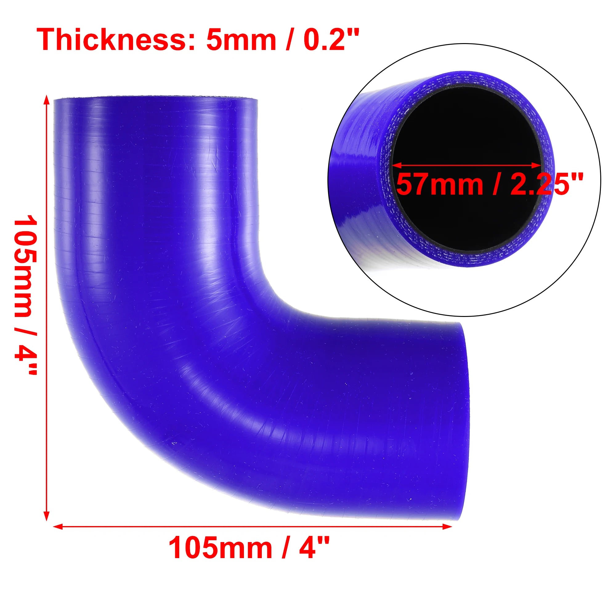 UXCELL 90° Silicone Coupler Hose with Clamps