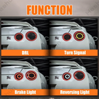Pair LED Taillights For Nissan GTR GT-R R35 2009 2010- 2024 Taillamp Rear Sequential Fog Brake Turn Signal Lamp Reverse Light