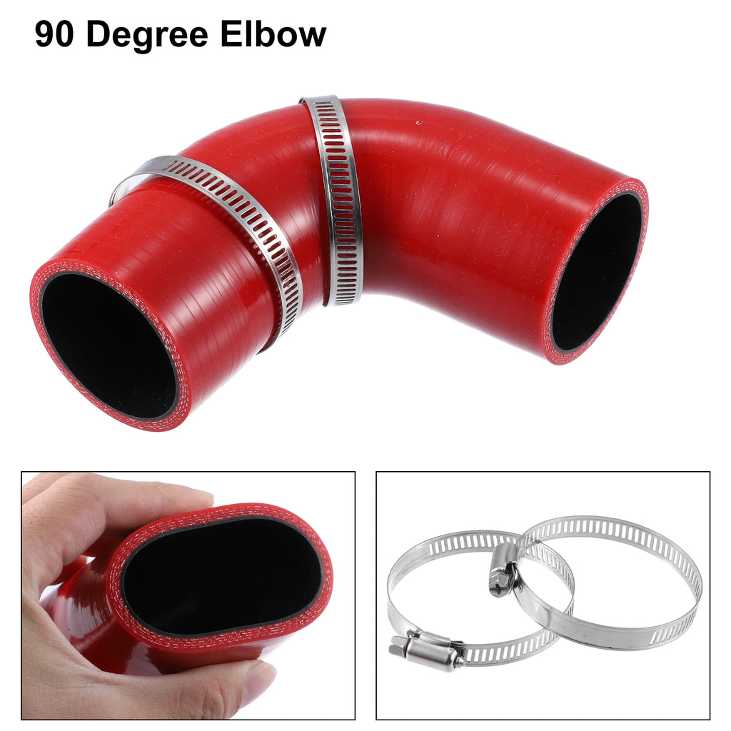 UXCELL 90° Silicone Coupler Hose with Clamps