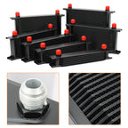 Universal AN10 Stacked Plate Oil Cooler | High-Performance Aluminum Engine & Transmission Cooler