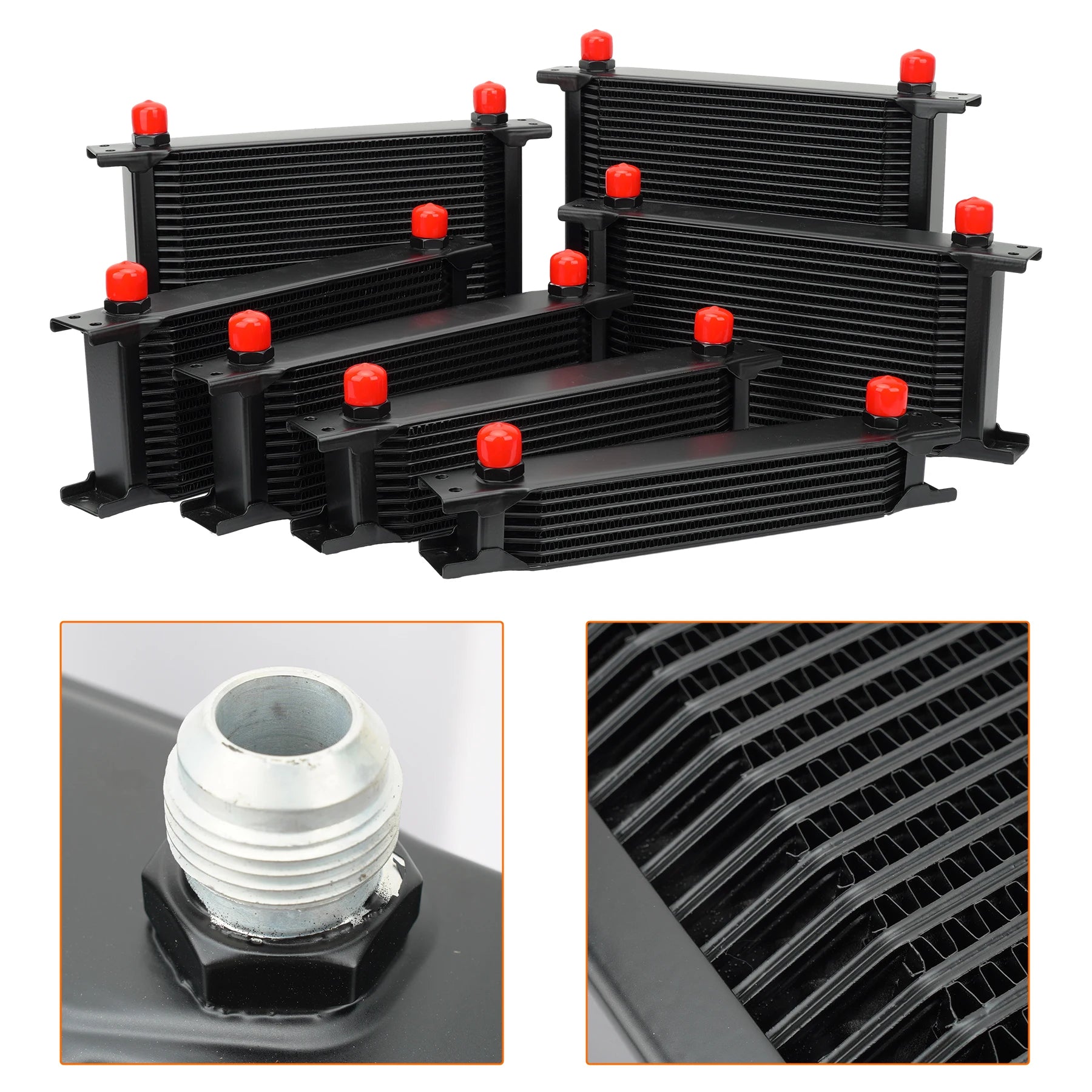 Universal AN10 Stacked Plate Oil Cooler | High-Performance Aluminum Engine & Transmission Cooler