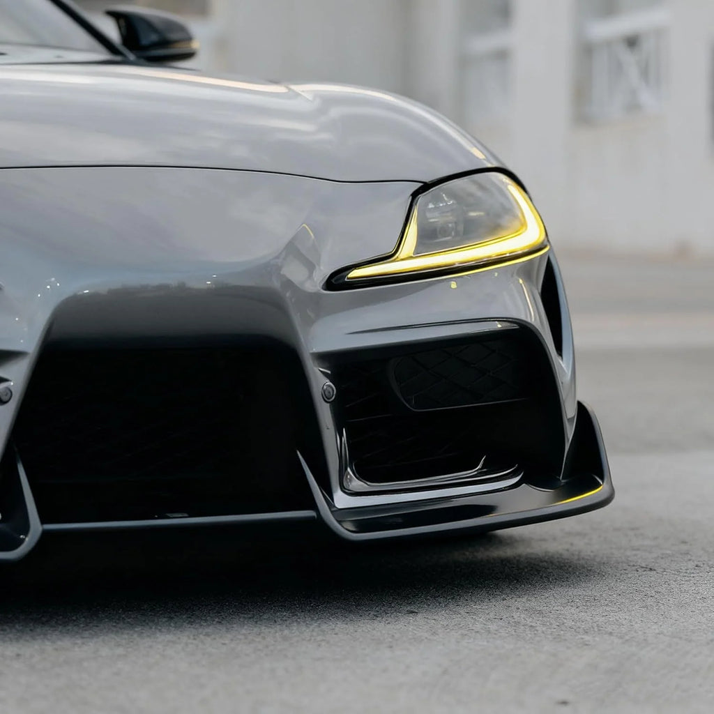 For Toyota Supra A90 A91 MK5 2020-2026 AD Style Front Bumper Spoiler Lip Lower Guard Plate Splitter Diffuser ABS 3PCS/ Set