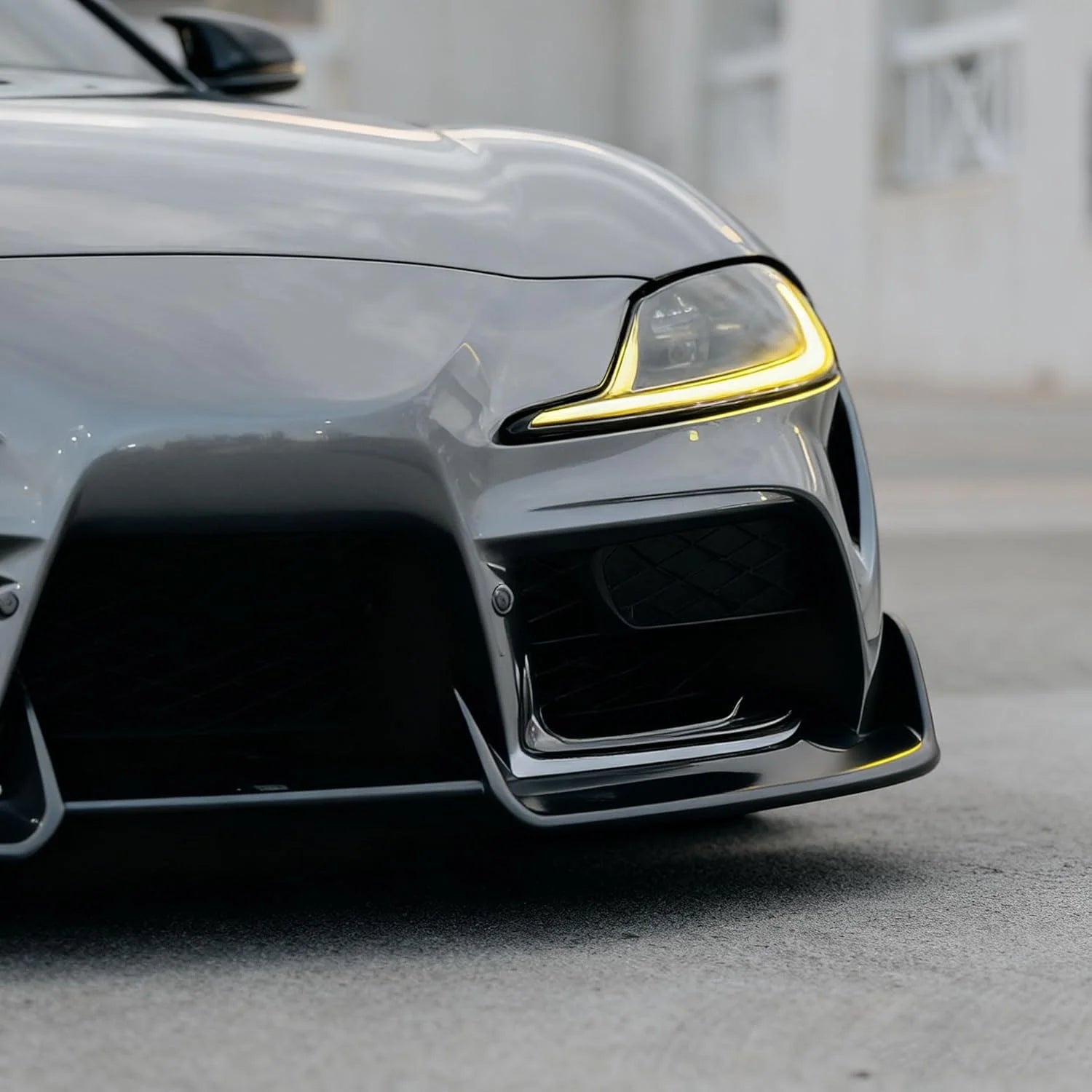 For Toyota Supra A90 A91 MK5 2020-2026 AD Style Front Bumper Spoiler Lip Lower Guard Plate Splitter Diffuser ABS 3PCS/ Set