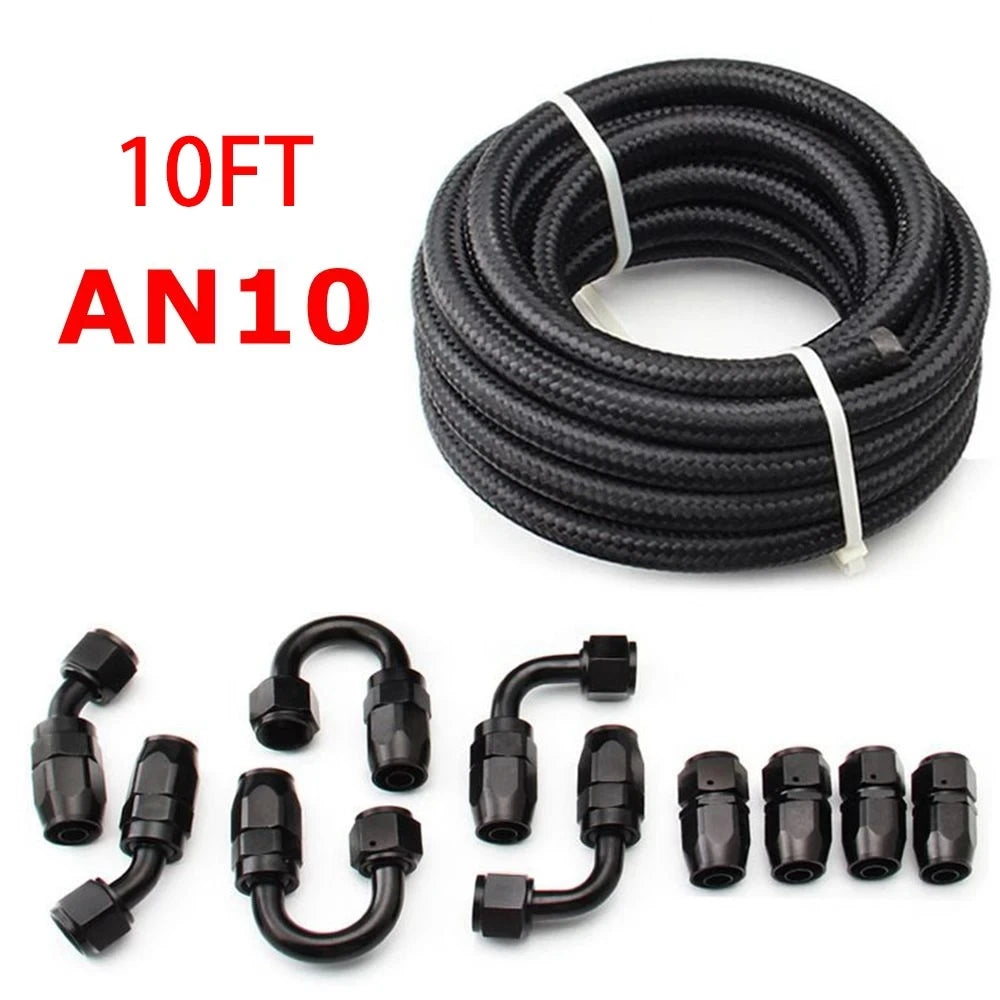 3M CPE Braided Oil & Fuel Hose Kit | AN6 / AN8 / AN10 Swivel Hose End Fittings