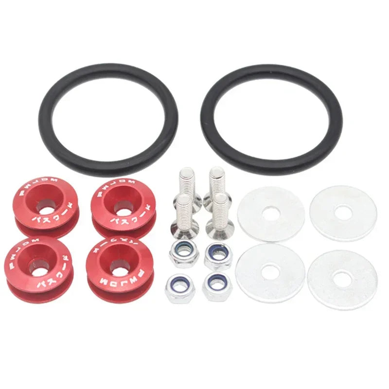Universal Aluminum JDM Quick Release Fasteners Bumper Fender Washers for Car Trunk Honda Civic Kia Mitsubishi Detachable Screws