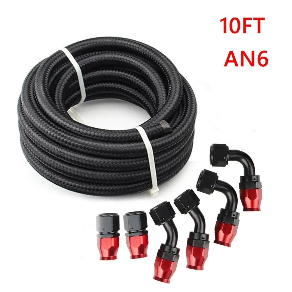 3M CPE Braided Oil & Fuel Hose Kit | AN6 / AN8 / AN10 Swivel Hose End Fittings