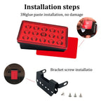 F1 Style Led Brake Pilot Lights 12V 15led Rear Tail Lights Auto Flash Warning Reverse Stop Safety Signal Lamps for Car SUV Moto