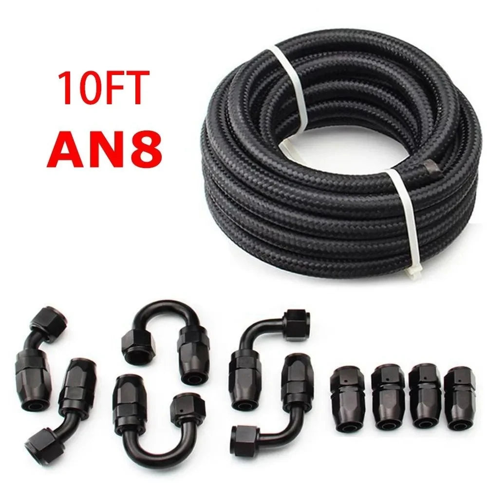 3M CPE Braided Oil & Fuel Hose Kit | AN6 / AN8 / AN10 Swivel Hose End Fittings