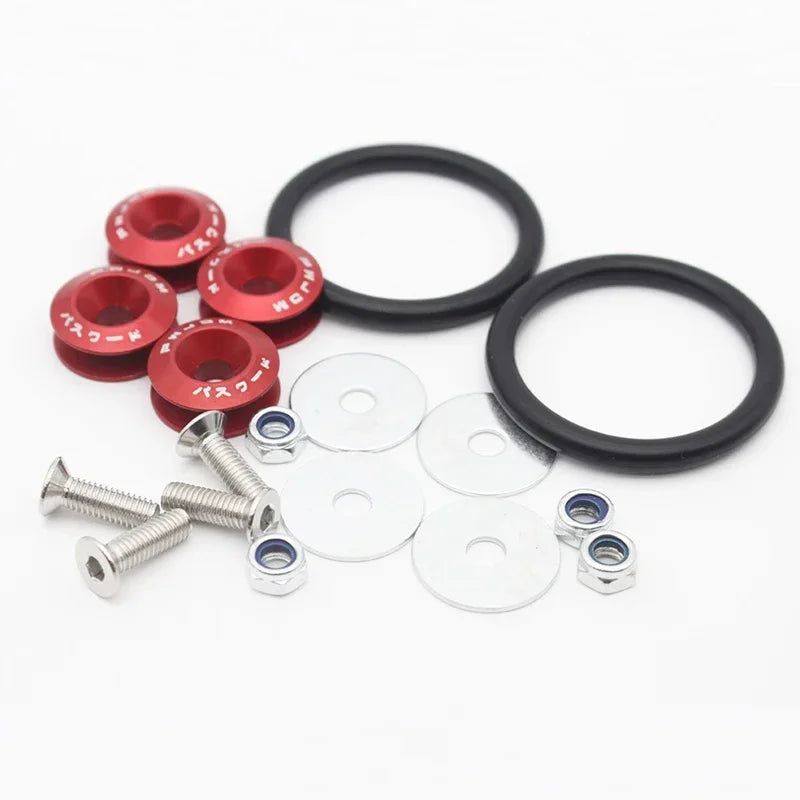 Universal Aluminum JDM Quick Release Fasteners Bumper Fender Washers for Car Trunk Honda Civic Kia Mitsubishi Detachable Screws