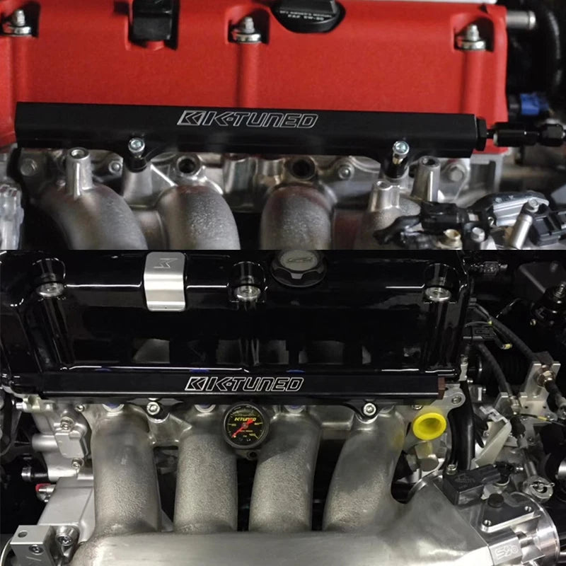 K-Series Performance Fuel Rail Kit | Honda K20 K24 Fuel Rail with Fuel Pressure Gauge | Civic FD2 CL7 DC5