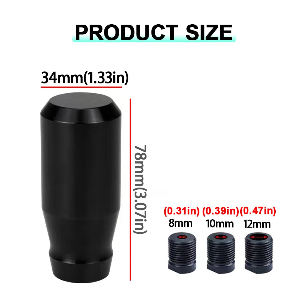 Car Gear Shift Knobs 78mm Aluminum Alloy Weighted Shifter Knobs Metal Gear Lever Stick Handle Car shift handle Adapter included