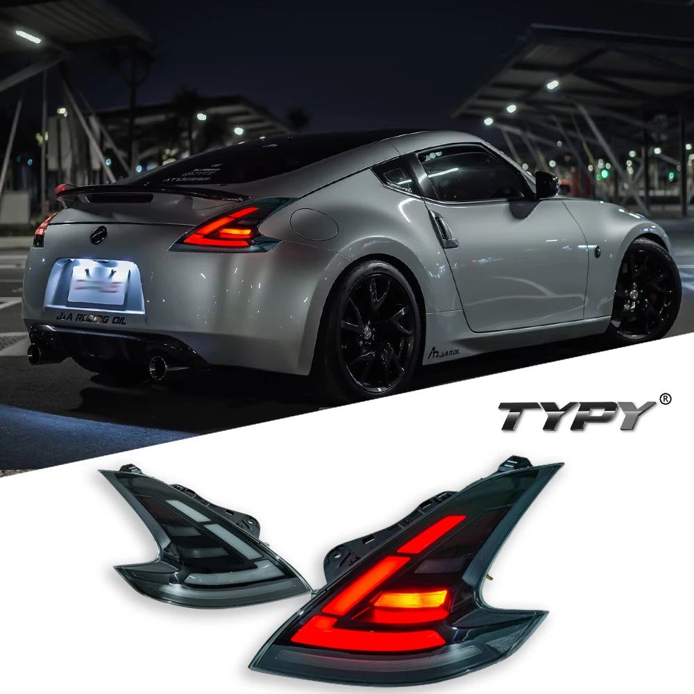 TYPY Car For Nissan 370z Taillights 2013-2019 Upgrade Modified to New DRL Dynamic Turn Signal LED Taillight Auto Accessories