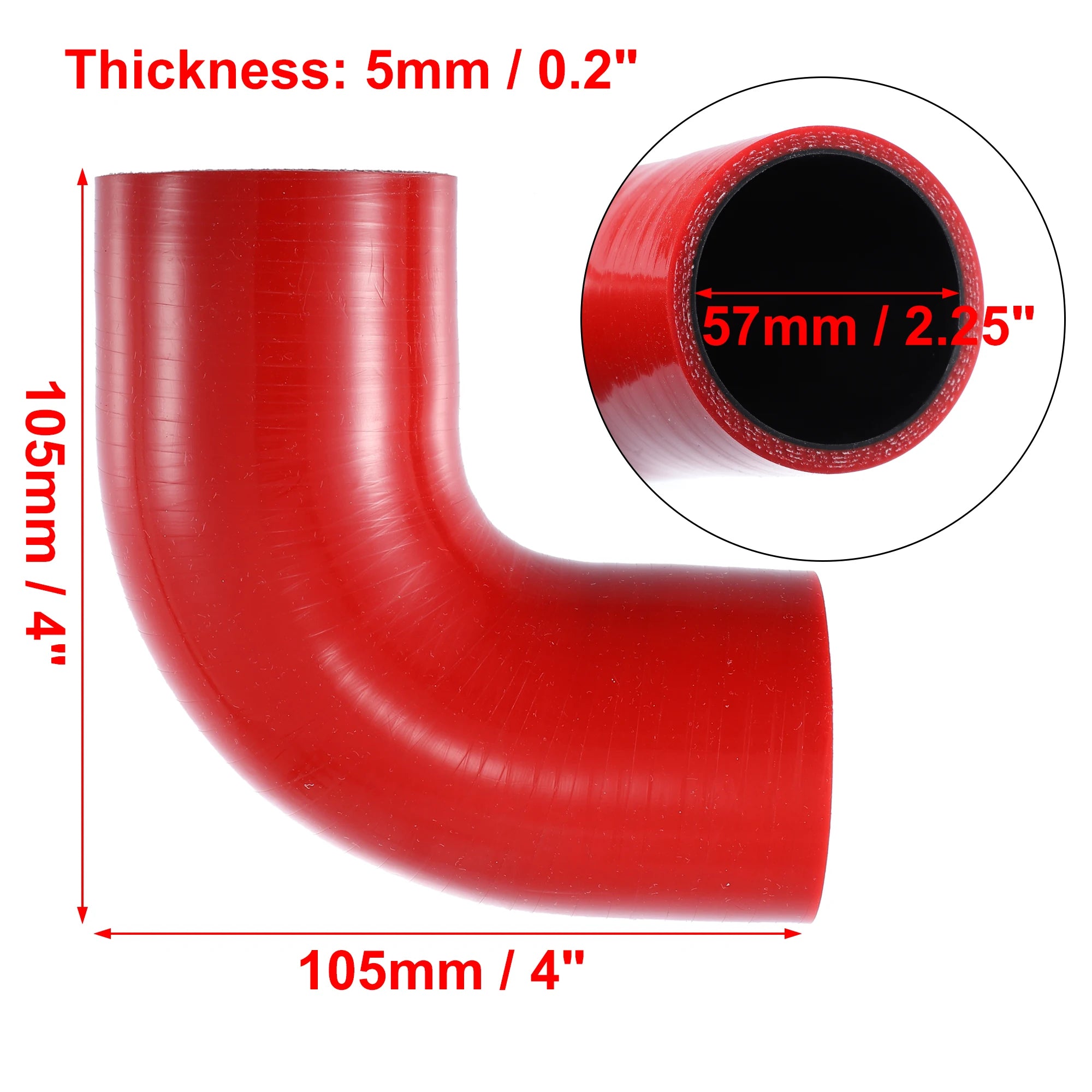 UXCELL 90° Silicone Coupler Hose with Clamps