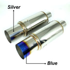 Universal 3.5" 89mm HKS Hi-Power Exhaust Muffler, High Rev Sound,Titanium Burnt Tip, High Flow Racing Sound Muffler