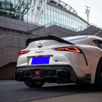 Real Carbon Spoiler for Toyota Supra A90 2019-2022 Year Rear Ducktail Glossy Black Trunk Wing Accessories