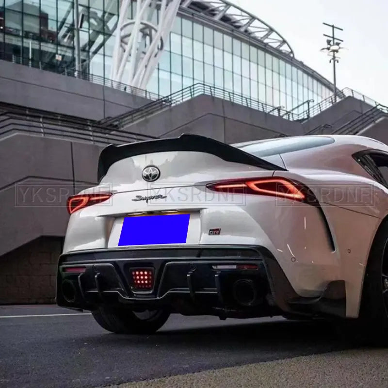 Real Carbon Spoiler for Toyota Supra A90 2019-2022 Year Rear Ducktail Glossy Black Trunk Wing Accessories