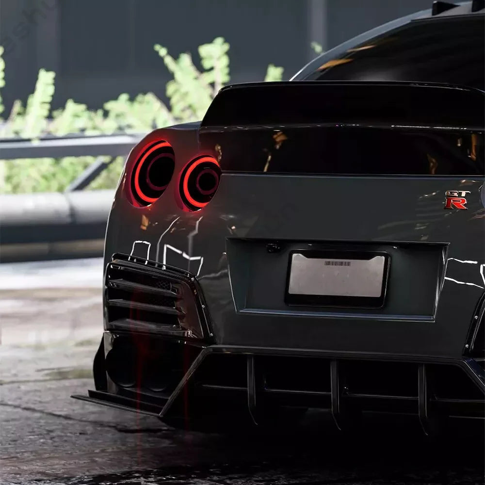 Pair LED Taillights For Nissan GTR GT-R R35 2009 2010- 2024 Taillamp Rear Sequential Fog Brake Turn Signal Lamp Reverse Light