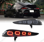 Pair Full LED Taillights For Toyota GR Supra A90 A91 GT4 2020 2021 2022 2023 2024 Taillamp Rear Lamp Brake Fog Turn Signal Light