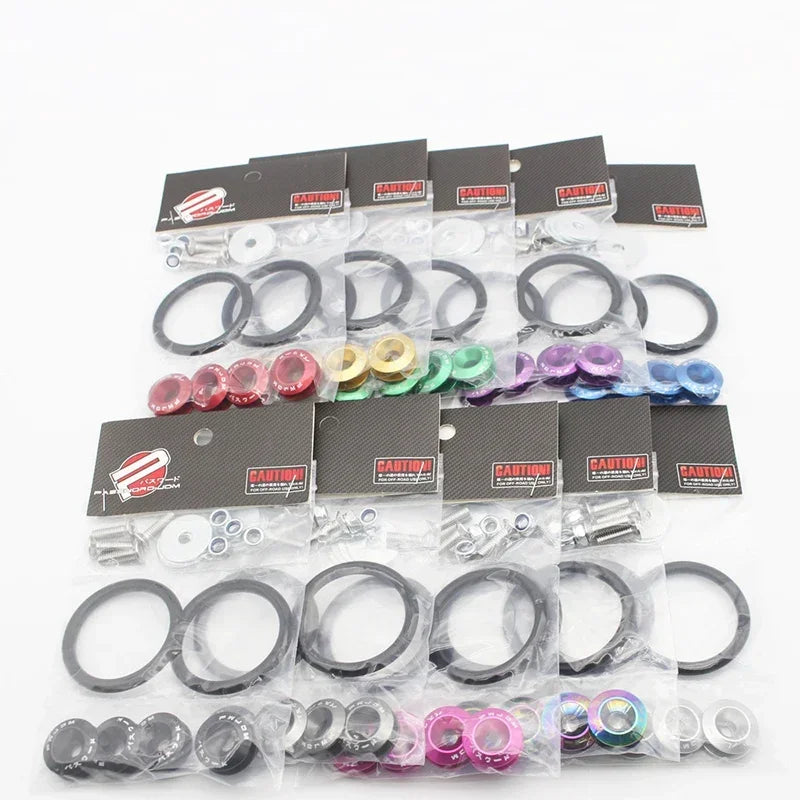 Universal Aluminum JDM Quick Release Fasteners Bumper Fender Washers for Car Trunk Honda Civic Kia Mitsubishi Detachable Screws