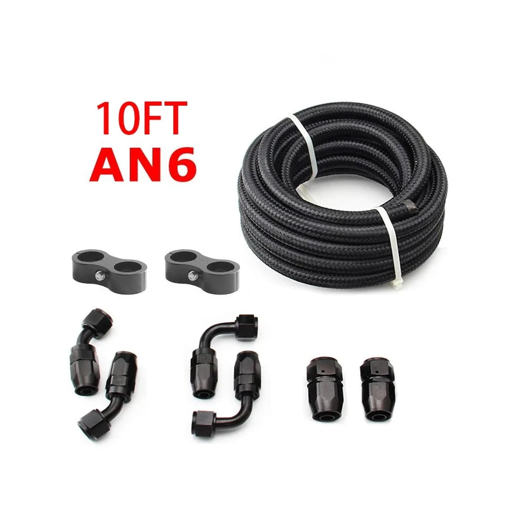 3M CPE Braided Oil & Fuel Hose Kit | AN6 / AN8 / AN10 Swivel Hose End Fittings