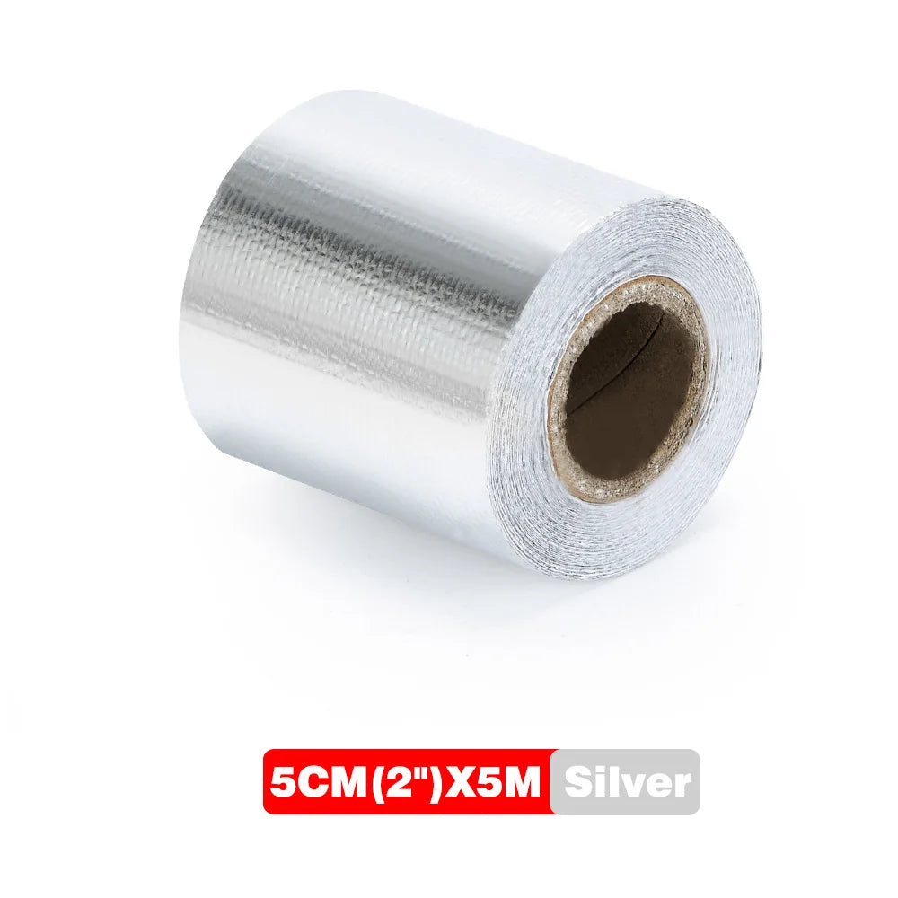 Gold Exhaust Heat Shield Tape | High Temperature Reflective Wrap | Self-Adhesive Thermal Insulation | Multiple Sizes