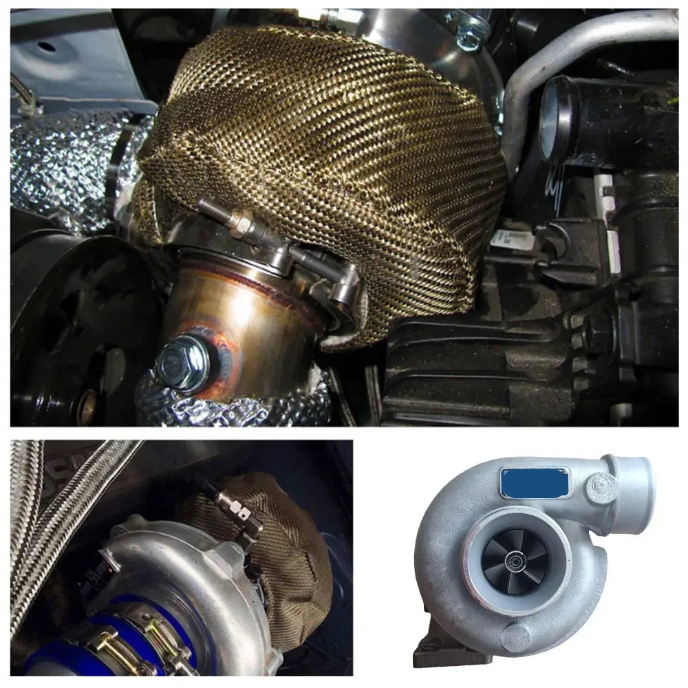 Titanium Turbo Blanket | Turbo Heat Shield Cover | High Temperature Turbocharger Insulation | T2 T25 T28 T3 T4 T6 GT Series
