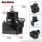 Universal Adjustable Fuel Pressure Regulator Kit | AN8 Feed, AN6 Return, 0–160 PSI Gauge