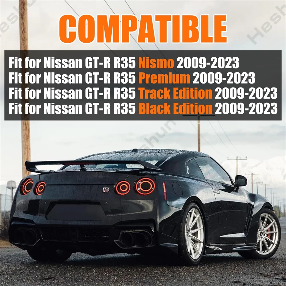 Pair LED Taillights For Nissan GTR GT-R R35 2009 2010- 2024 Taillamp Rear Sequential Fog Brake Turn Signal Lamp Reverse Light