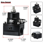Universal Adjustable Fuel Pressure Regulator Kit | AN8 Feed, AN6 Return, 0–160 PSI Gauge