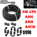 3M CPE Braided Oil & Fuel Hose Kit | AN6 / AN8 / AN10 Swivel Hose End Fittings
