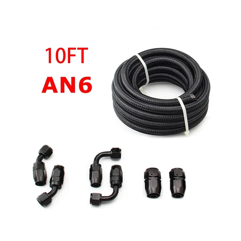 3M CPE Braided Oil & Fuel Hose Kit | AN6 / AN8 / AN10 Swivel Hose End Fittings