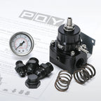 Universal Adjustable Fuel Pressure Regulator Kit | AN8 Feed, AN6 Return, 0–160 PSI Gauge