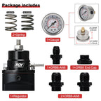 Universal Adjustable Fuel Pressure Regulator Kit | AN8 Feed, AN6 Return, 0–160 PSI Gauge