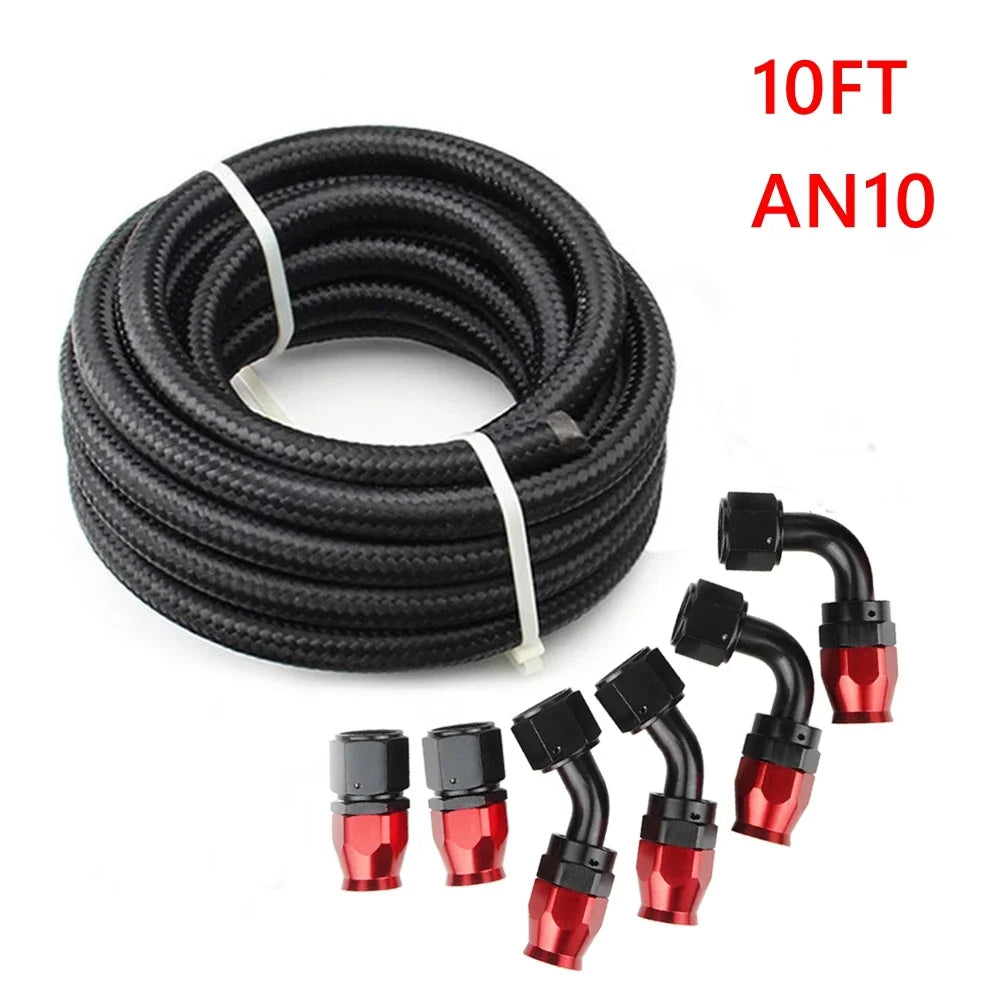 3M CPE Braided Oil & Fuel Hose Kit | AN6 / AN8 / AN10 Swivel Hose End Fittings