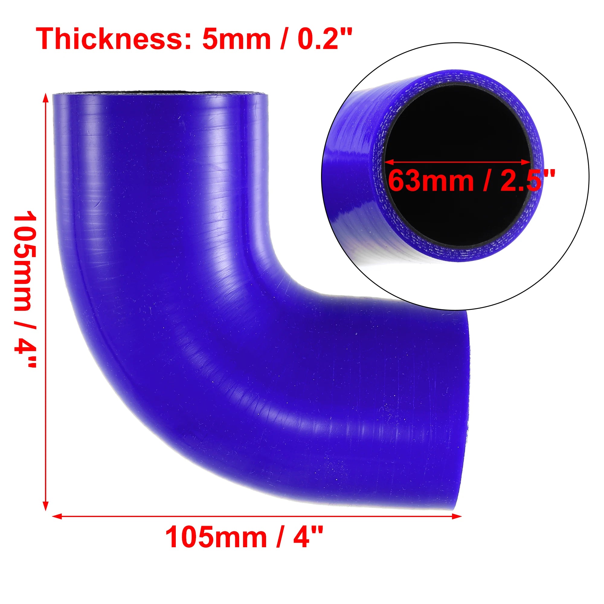 UXCELL 90° Silicone Coupler Hose with Clamps