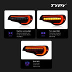 Car For Toyota 86/Subaru BRZ Taillight 2012-2020 Upgrade Modified to New DRL Dynamic Turn Signal LED Taillight Auto Accessories