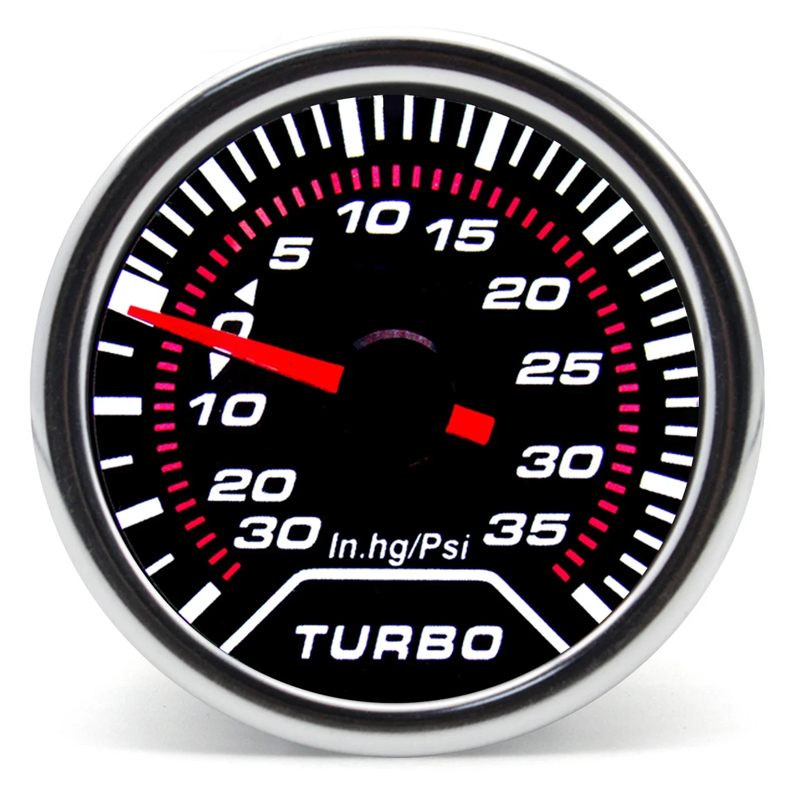 52mm LED Racing Gauge – Smoke Lens | Turbo Boost, Oil Pressure, Oil Temp, Water Temp & More
