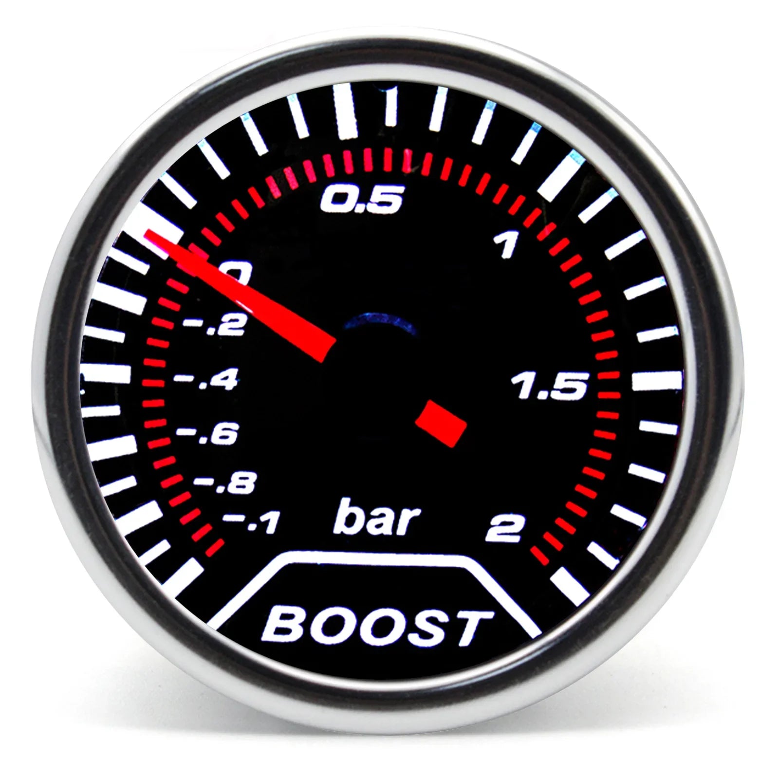 52mm LED Racing Gauge – Smoke Lens | Turbo Boost, Oil Pressure, Oil Temp, Water Temp & More