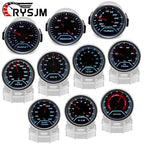 52mm LED Racing Gauge – Smoke Lens | Turbo Boost, Oil Pressure, Oil Temp, Water Temp & More