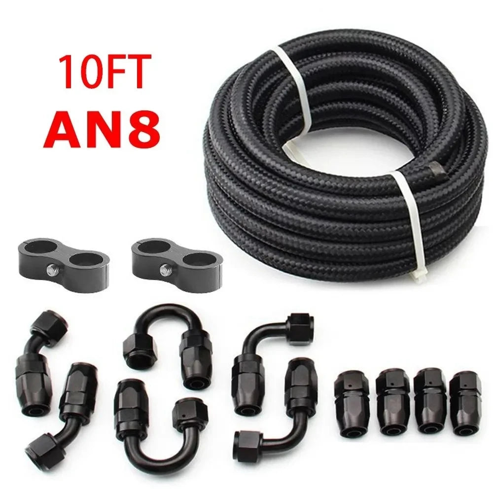 3M CPE Braided Oil & Fuel Hose Kit | AN6 / AN8 / AN10 Swivel Hose End Fittings