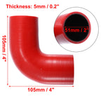 UXCELL 90° Silicone Coupler Hose with Clamps
