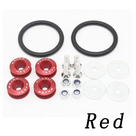 Universal Aluminum JDM Quick Release Fasteners Bumper Fender Washers for Car Trunk Honda Civic Kia Mitsubishi Detachable Screws