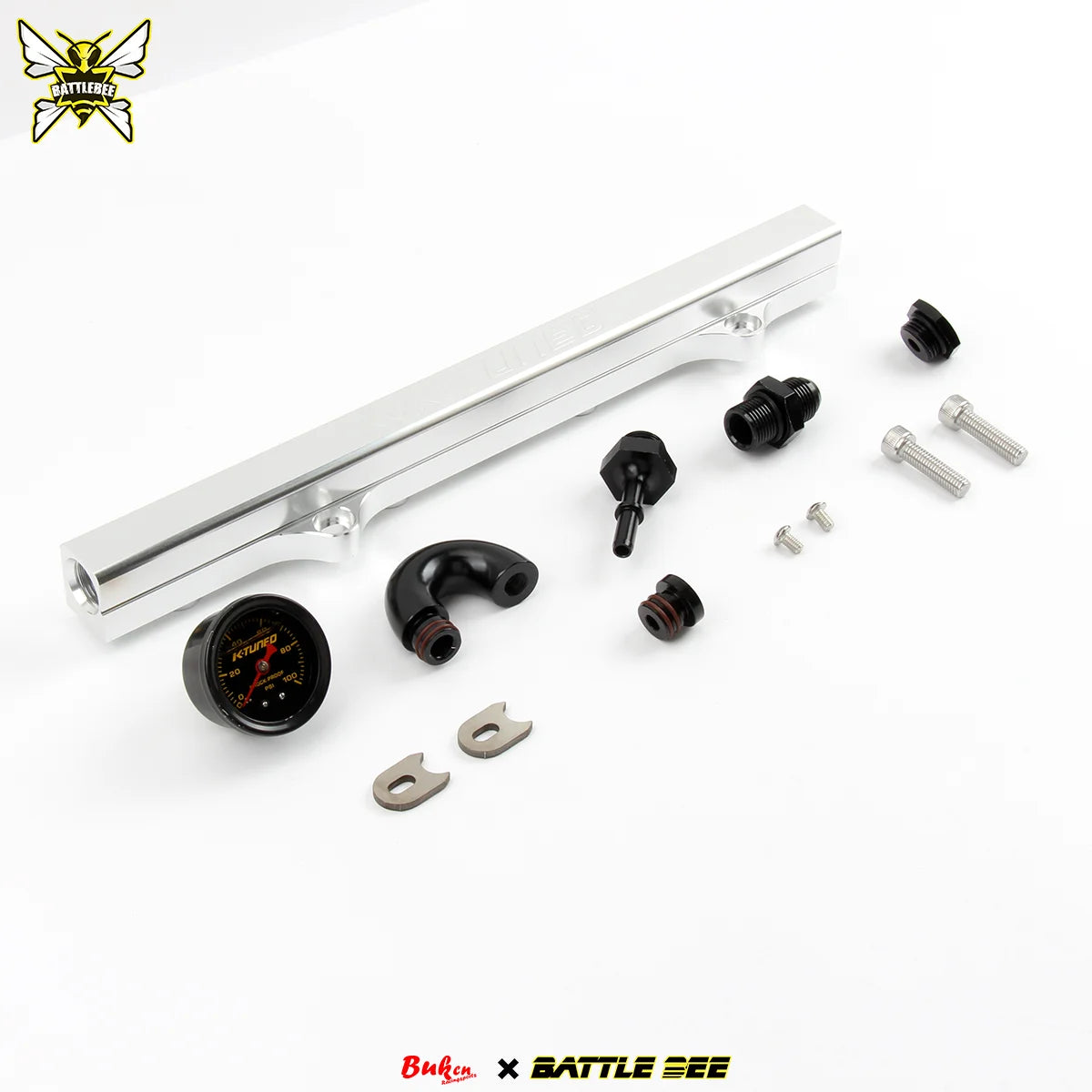 K-Series Performance Fuel Rail Kit | Honda K20 K24 Fuel Rail with Fuel Pressure Gauge | Civic FD2 CL7 DC5