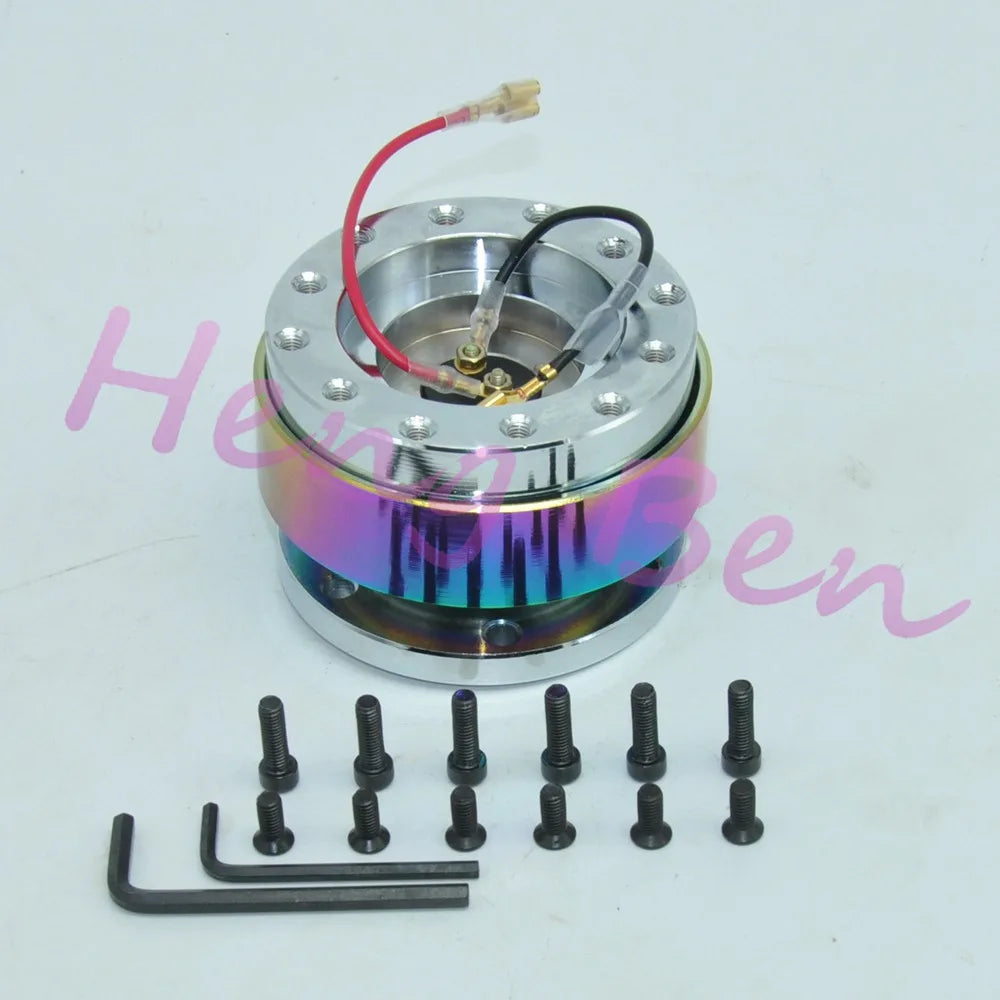 2023 Universal Steering Wheel Snap Off Quick Release Hub Adapter Boss kit  8 colors available