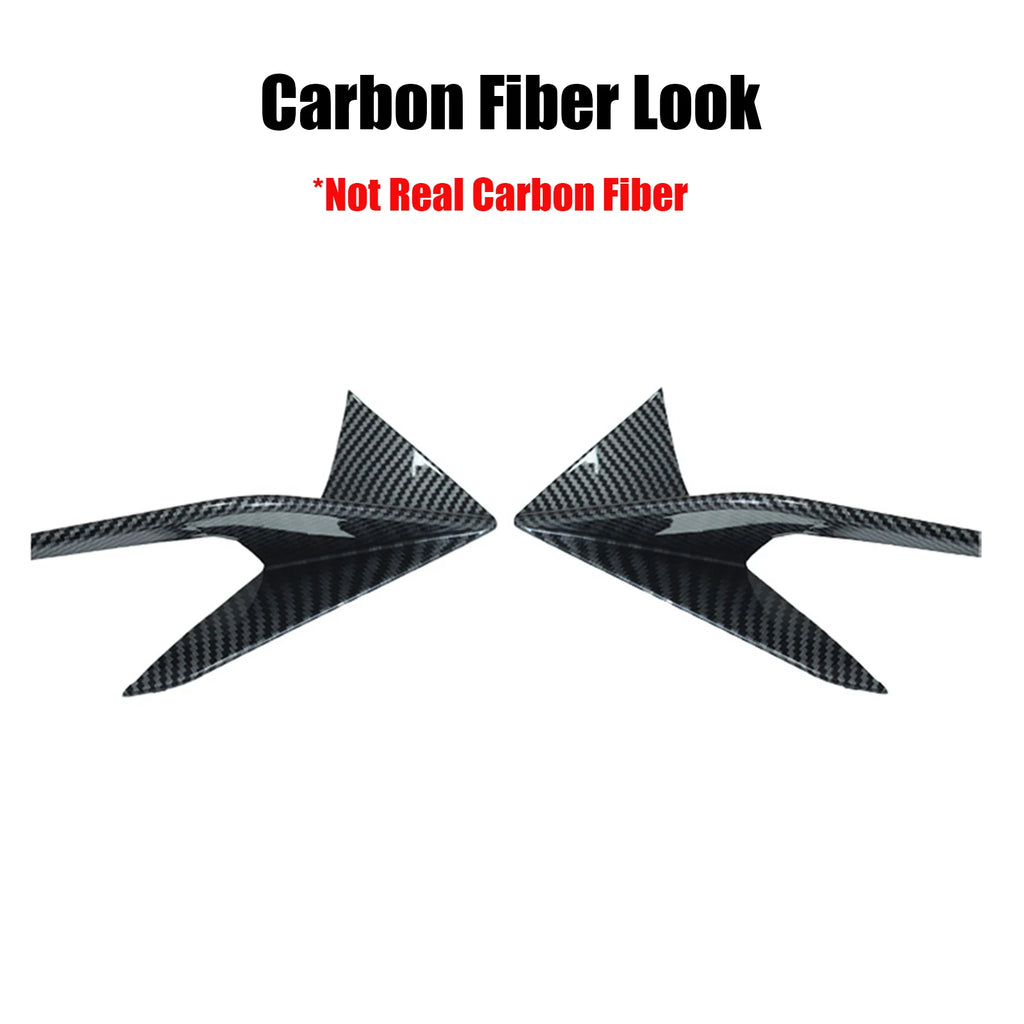 Front Bumper Canards Blade Spoiler Air Vent Planes Body Kit For Toyota Supra A90 A91 2019-2025 Glossy Black Carbon Fiber Look