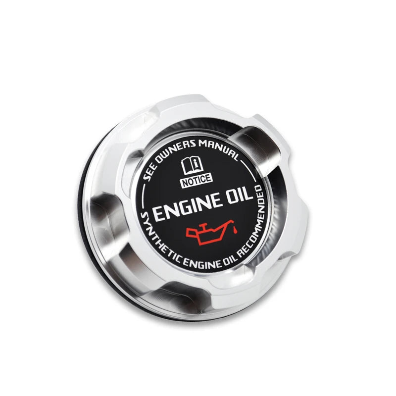 Billet Aluminum Engine Bay Cap Set | Oil Filler Cap & Radiator Cap Cover | Mazda RX-7, RX-8, MX-5 Miata, Protegé, 323 & More